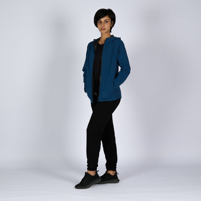 Navy Blue | Women Hooded Winterproof Jacket - Women's Jackets - Jobedu Jordan