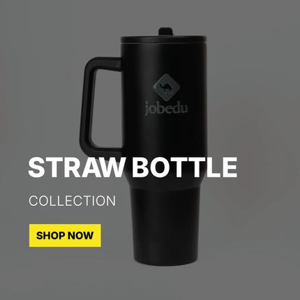Fixed Straw Water Bottle - Jobedu Jordan