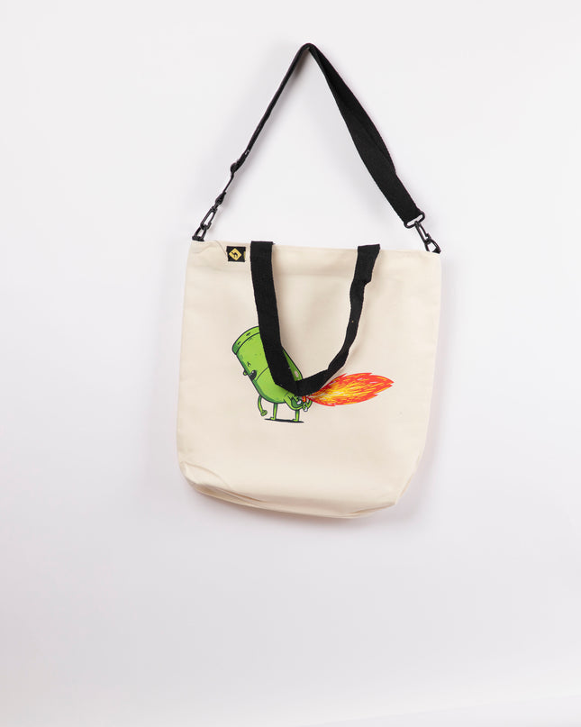Ghazat | Off White Totebag Hanged