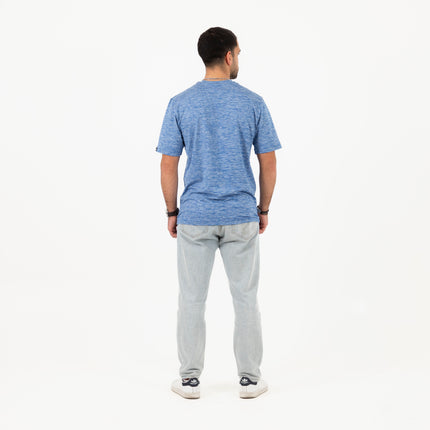 Luxe Blue Heather | T-shirt Unisex Self-Rib