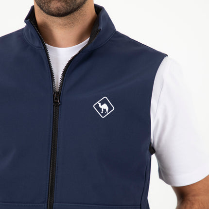 Jobedu Camel Crossing Logo Summet Navy | Unisex Premium Windwall Vest