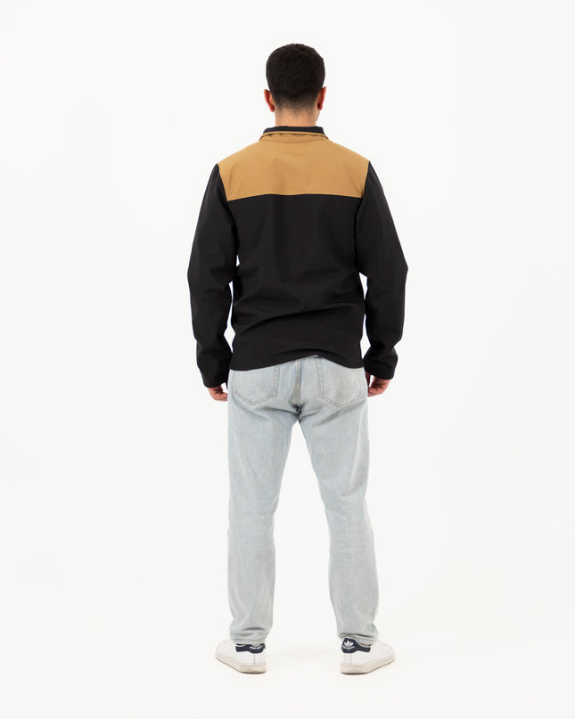 Jobedu Outline Black - Utility brown | Unisex Premium Windwall Jacket