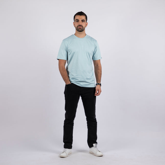 Aqua Inlet Heather | T-shirt Unisex Self-Rib