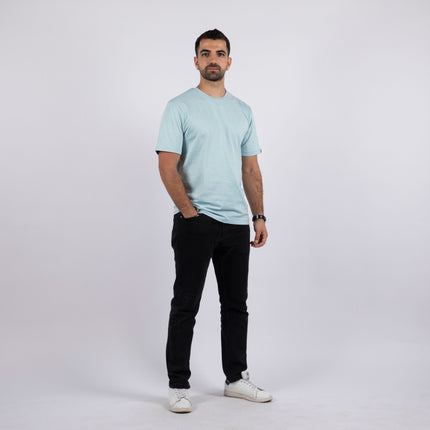 Aqua Inlet Heather | T-shirt Unisex Self-Rib