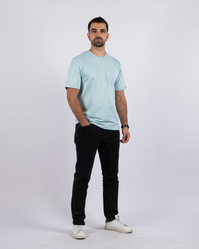 Aqua Inlet Heather | T-shirt Unisex Self-Rib