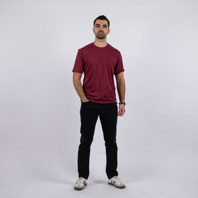 Merlot Wine Heather | T-shirt Unisex Self-Rib