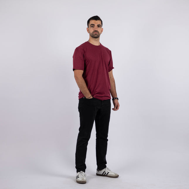 Merlot Wine Heather | T-shirt Unisex Self-Rib