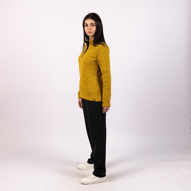 Gamboge | Women Quarter Zip Sweater