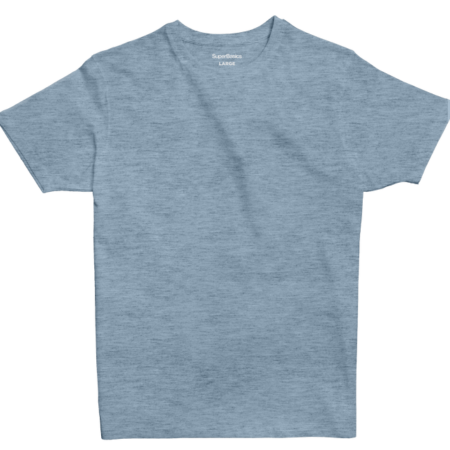 Aqua Inlet Heather | T-shirt Unisex Self - Rib - T-shirt Unisex Self - Rib - Jobedu Jordan