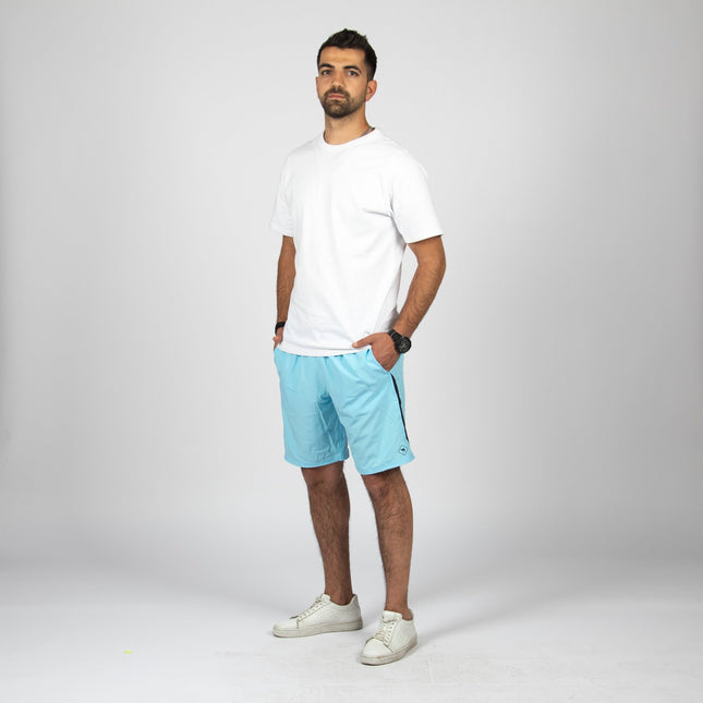 AQUARIUS BLUE - BLACK | Men's Swimming Short - Men's Swimming Shorts - Jobedu Jordan