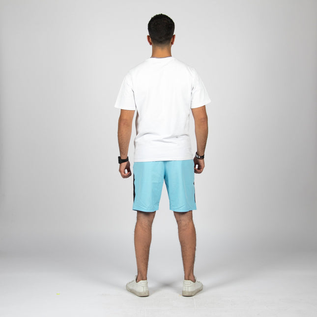AQUARIUS BLUE - BLACK | Men's Swimming Short - Men's Swimming Shorts - Jobedu Jordan