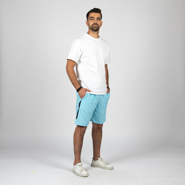 AQUARIUS BLUE - BLACK | Men's Swimming Short - Men's Swimming Shorts - Jobedu Jordan