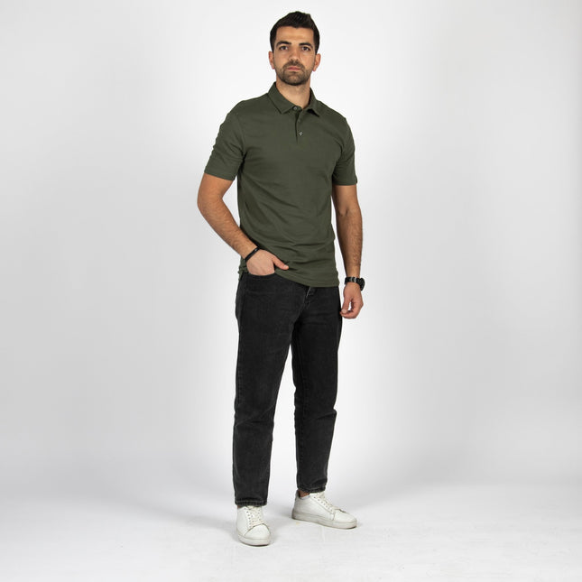 Army Green | Adult Short Sleeve Polo - Basic Polo T-Shirt - Jobedu Jordan