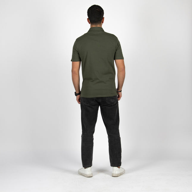 Army Green | Adult Short Sleeve Polo - Basic Polo T-Shirt - Jobedu Jordan