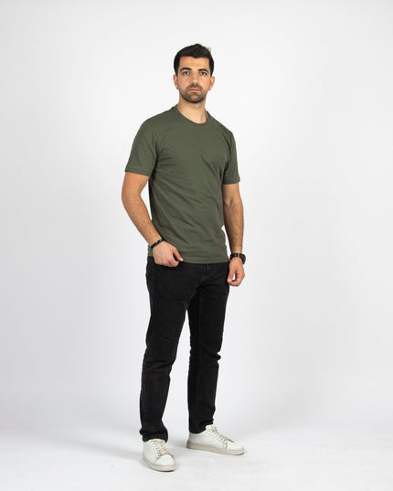 Army Green | Basic Cut T-shirt - Basic T-Shirt - Unisex - Jobedu Jordan