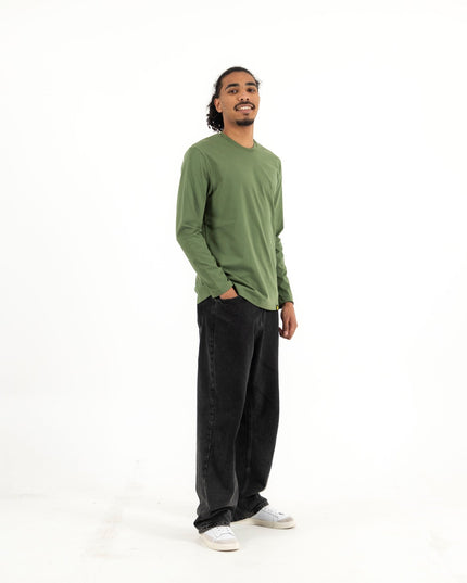 Army Green | Basic Premium T-shirt Unisex Longsleeve - Basic Premium T-shirt Unisex Longsleeve - Jobedu Jordan