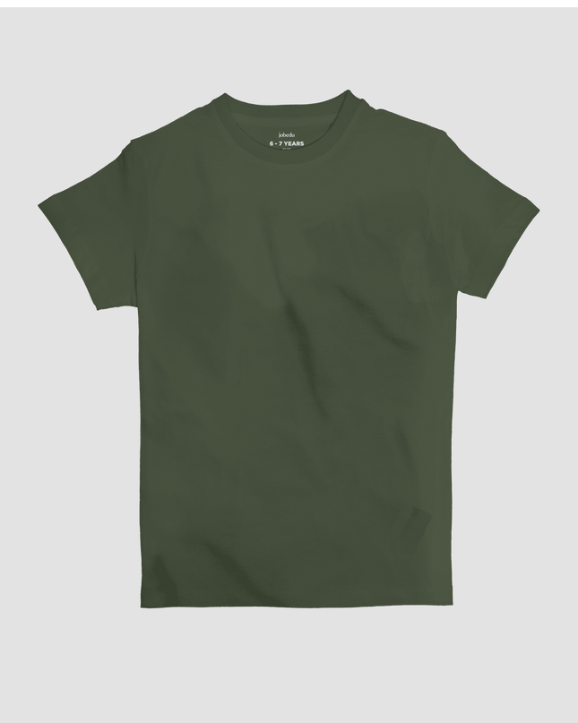 Army Green | Kid's Premium Basic T-shirt - Premium Basic T-Shirt - Kids - Jobedu Jordan