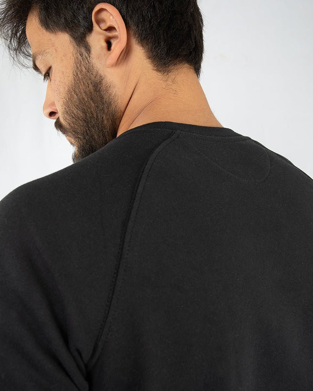 Basic - Black | Unisex Adult Raglan Sweatshirt - Basic Raglan Sweatshirt - Unisex - Jobedu Jordan
