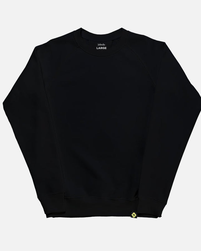 Basic - Black | Unisex Adult Raglan Sweatshirt - Basic Raglan Sweatshirt - Unisex - Jobedu Jordan