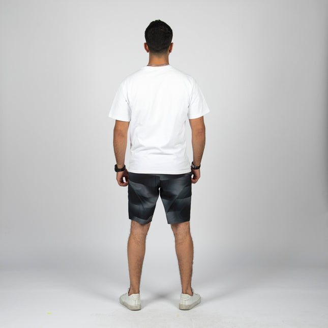 BLACK - GREY - White TRIBLEND | Men's Swimming Short - Men's Swimming Shorts - Jobedu Jordan