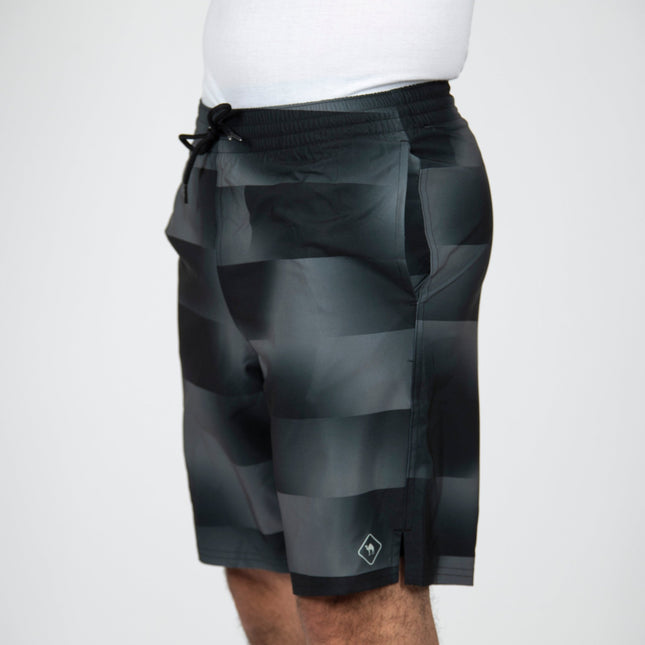 BLACK - GREY - White TRIBLEND | Men's Swimming Short - Men's Swimming Shorts - Jobedu Jordan