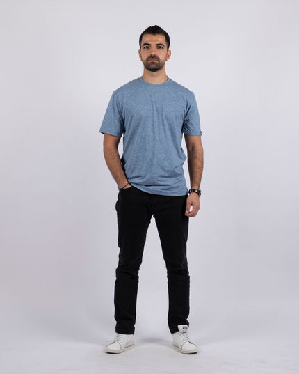 Blue Moonlight Heather | T-shirt Unisex Self - Rib - T-shirt Unisex Self - Rib - Jobedu Jordan