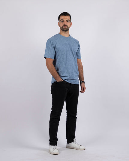 Blue Moonlight Heather | T-shirt Unisex Self - Rib - T-shirt Unisex Self - Rib - Jobedu Jordan