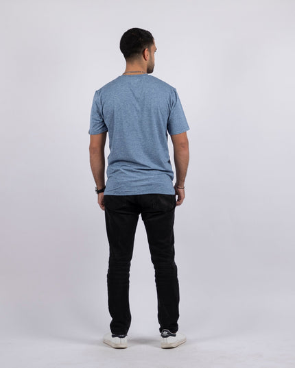Blue Moonlight Heather | T-shirt Unisex Self - Rib - T-shirt Unisex Self - Rib - Jobedu Jordan