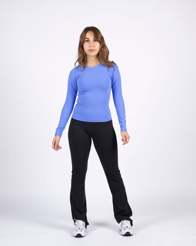 Blue | Women's Soft Knit Long Sleeve Tshirt - Women's Soft Knit Long Sleeve Tshirt - Jobedu Jordan