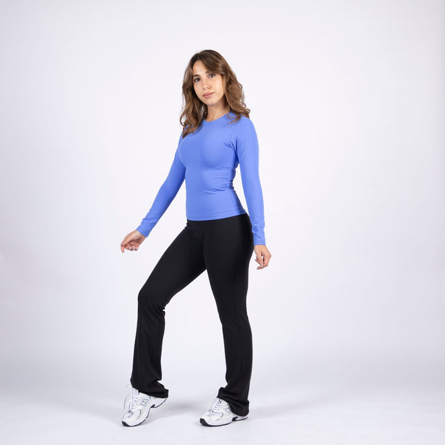 Blue | Women's Soft Knit Long Sleeve Tshirt - Women's Soft Knit Long Sleeve Tshirt - Jobedu Jordan