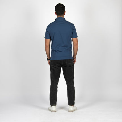 Burnt Navy Blue | Adult Short Sleeve Polo - Basic Polo T-Shirt - Jobedu Jordan