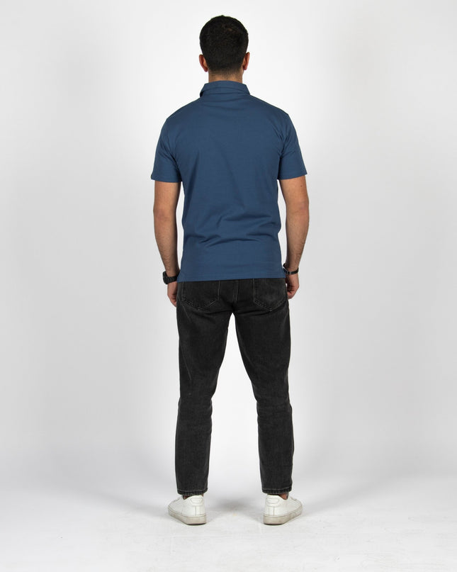 Burnt Navy Blue | Adult Short Sleeve Polo - Basic Polo T-Shirt - Jobedu Jordan