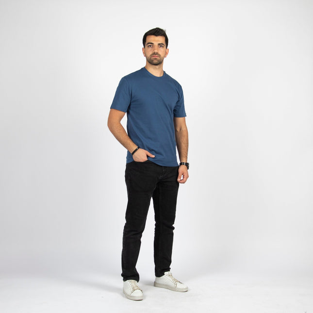 Burnt Navy Blue | Basic Cut T-shirt - Basic T-Shirt - Unisex - Jobedu Jordan