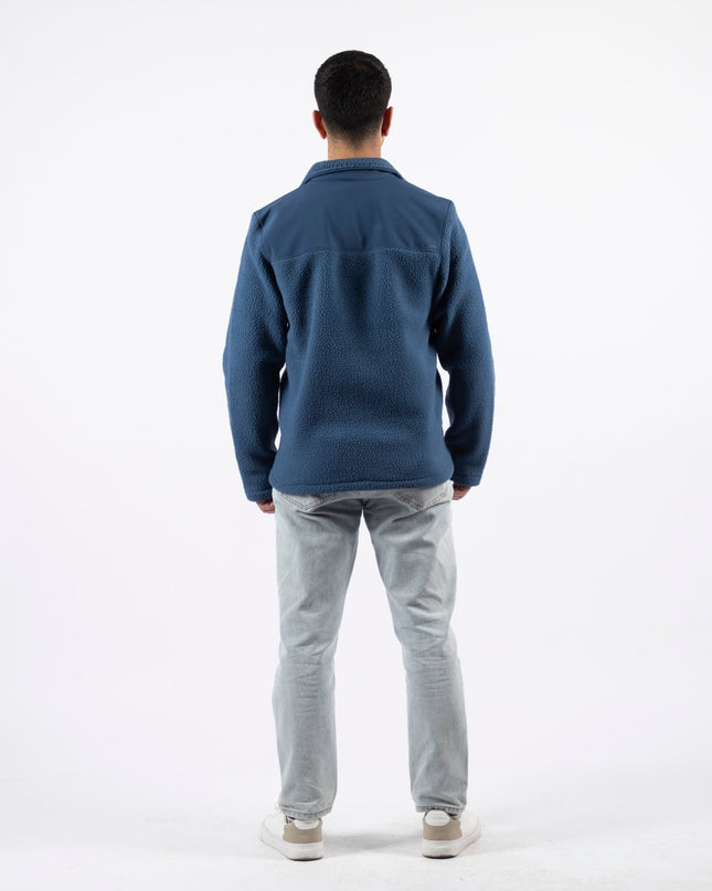 Burnt Navy | Unisex Premium Superbasic Windwall Sherpa Jacket - Unisex Superbasic Windwall Sherpa Jacket - Jobedu Jordan