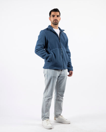 Burnt Navy | Unisex Premium Superbasic Windwall Sherpa Jacket - Unisex Superbasic Windwall Sherpa Jacket - Jobedu Jordan
