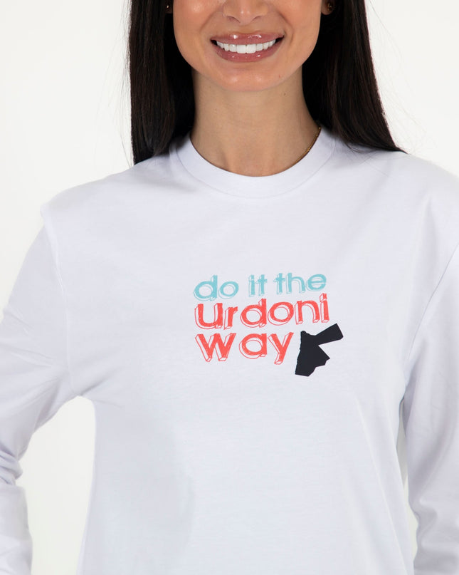 Do It The Urdoni Way | Premium T-shirt Unisex Longsleeve Basic Cut - Premium T-shirt Unisex Longsleeve Basic Cut - Jobedu Jordan