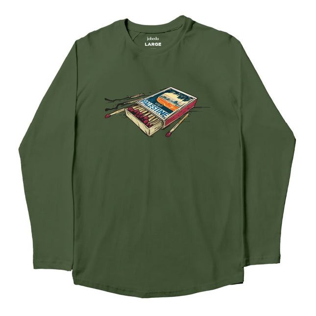 Farha Visit Palestine | Premium T-shirt Unisex Longsleeve Basic Cut - Premium T-shirt Unisex Longsleeve Basic Cut - Jobedu Jordan