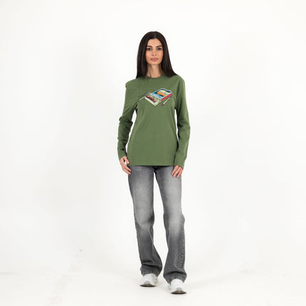 Farha Visit Palestine | Premium T-shirt Unisex Longsleeve Basic Cut - Premium T-shirt Unisex Longsleeve Basic Cut - Jobedu Jordan