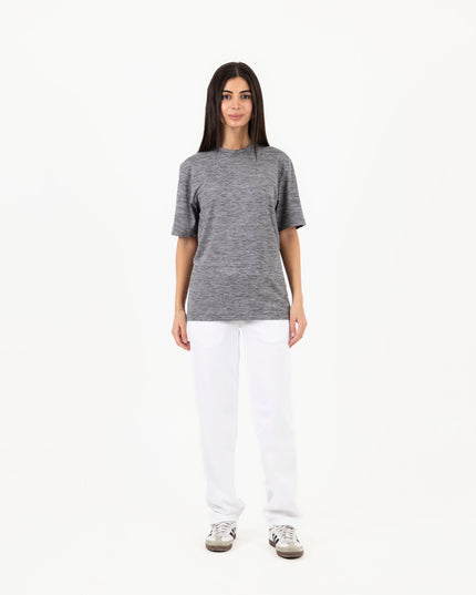 Finess Grey Heather | T-shirt Unisex Self - Rib - T-shirt Unisex Self - Rib - Jobedu Jordan