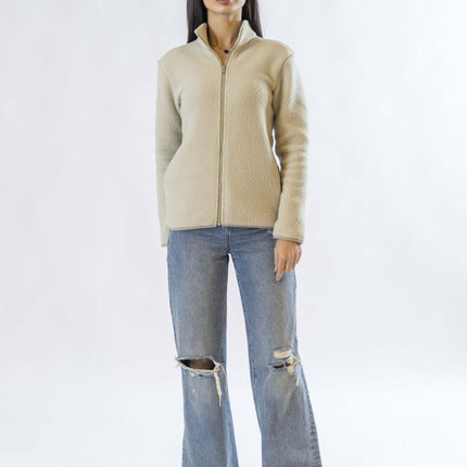 Gray | Women Superbasic Sherpa Jacket - Women Superbasic Sherpa Jacket - Jobedu Jordan