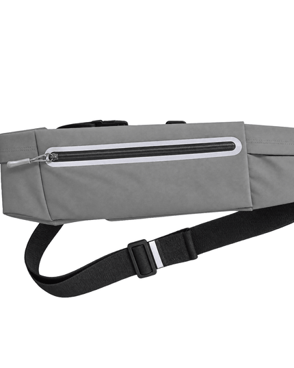 Grey | Gym Fany Bag With A Buckle - Accessories - Gym Fany Bag - Jobedu Jordan