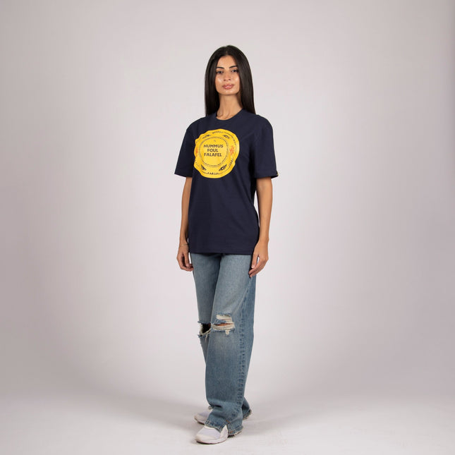 Hummus Foul Falafel | Basic Cut T-shirt - Graphic T-Shirt - Unisex - Jobedu Jordan