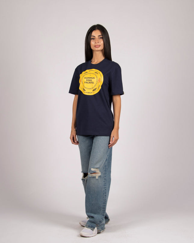Hummus Foul Falafel | Basic Cut T-shirt - Graphic T-Shirt - Unisex - Jobedu Jordan