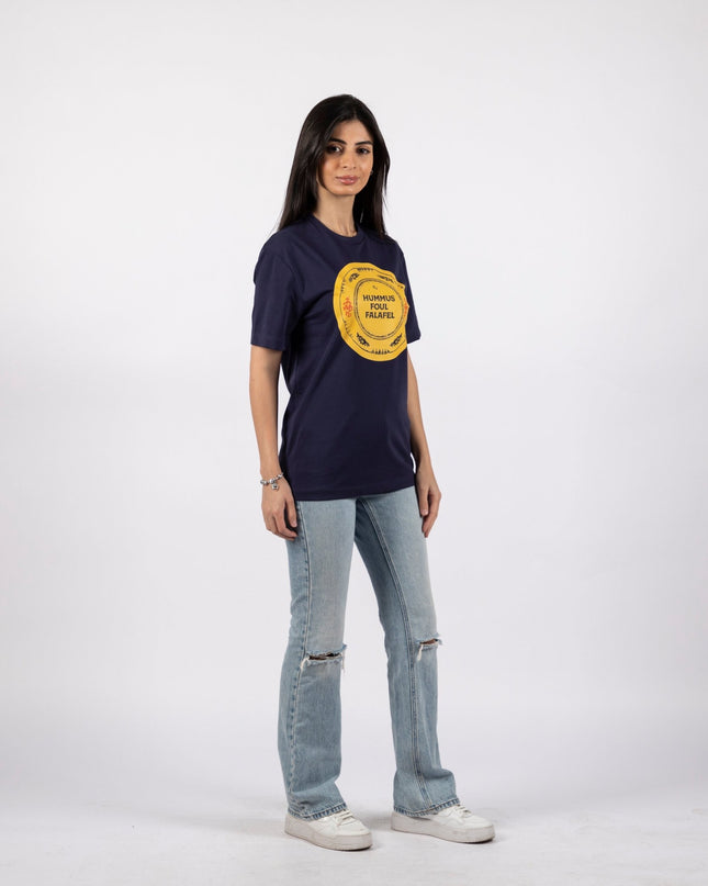 Hummus Foul Falafel | Premium SuperBasic Ghraphic T-Shirt - Premium Super Basic Cut T-Shirt - Unisex - Jobedu Jordan