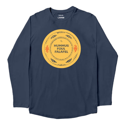 Hummus Foul Falafel | Premium T-shirt Unisex Longsleeve Basic Cut - Premium T-shirt Unisex Longsleeve Basic Cut - Jobedu Jordan