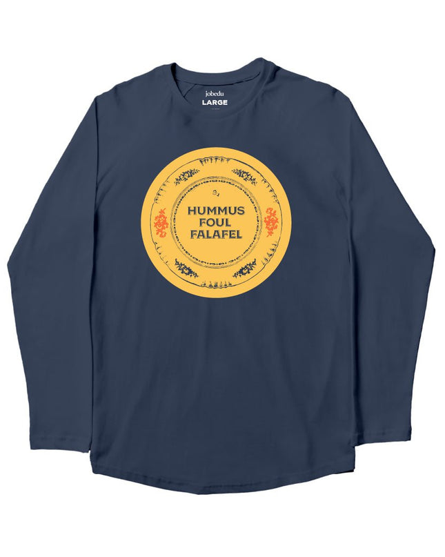 Hummus Foul Falafel | Premium T-shirt Unisex Longsleeve Basic Cut - Premium T-shirt Unisex Longsleeve Basic Cut - Jobedu Jordan