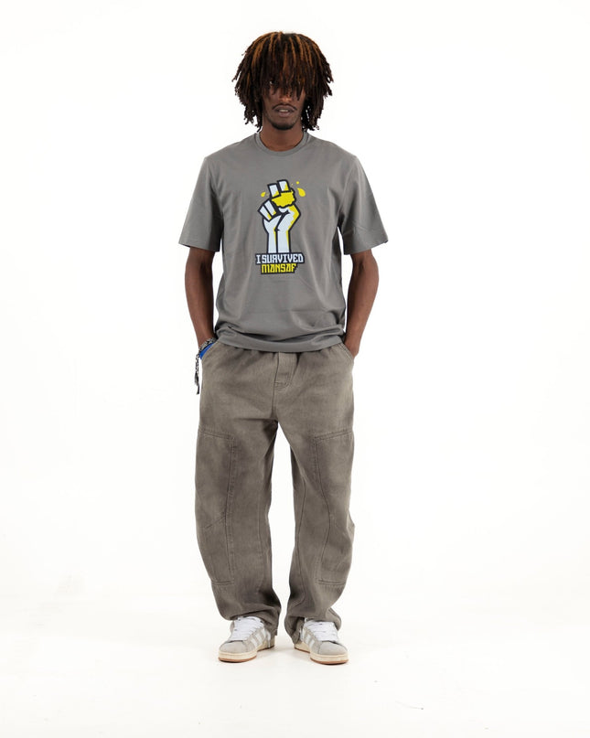 I Survived Mansaf | Premium SuperBasic Ghraphic T-Shirt - Premium Super Basic Cut T-Shirt - Unisex - Jobedu Jordan