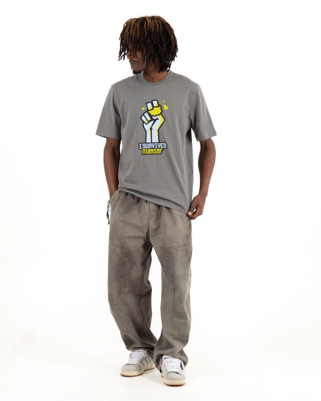 I Survived Mansaf | Premium SuperBasic Ghraphic T-Shirt - Premium Super Basic Cut T-Shirt - Unisex - Jobedu Jordan