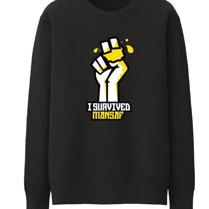 I Survived Mansaf | Unisex Adult Sweatshirt - Graphic Sweatshirt - Unisex - Jobedu Jordan