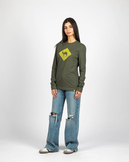 Jobedu Camel Crossing Calligraphy | Adult Graphic Longsleeve Tshirt - Adult Graphic Longsleeve Tshirt - Jobedu Jordan